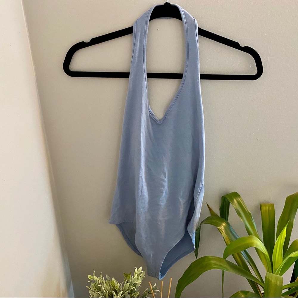 baby blue halter body suit!
